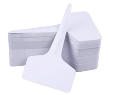 20 Etiquetas Blancas Forma T 2.4 x 4 "