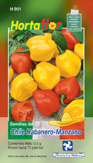 Semillas Chile Habanero Manzano