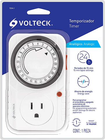 Temporizador Análogo 24 Hr 2 piezas